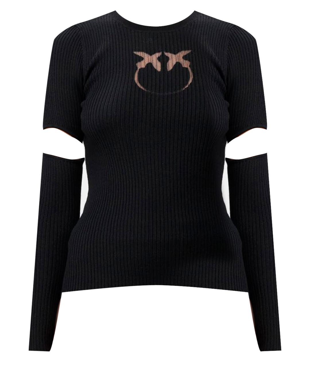 PINKO Черный полиэстеровый джемпер / свитер, фото 1