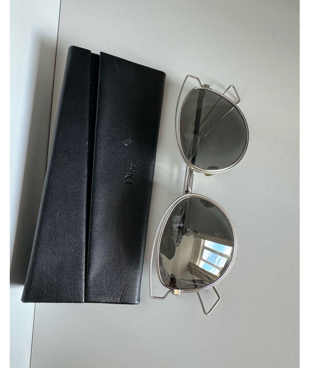CHRISTIAN DIOR PRE-OWNED Серебряные металлические солнцезащитные очки, фото 4