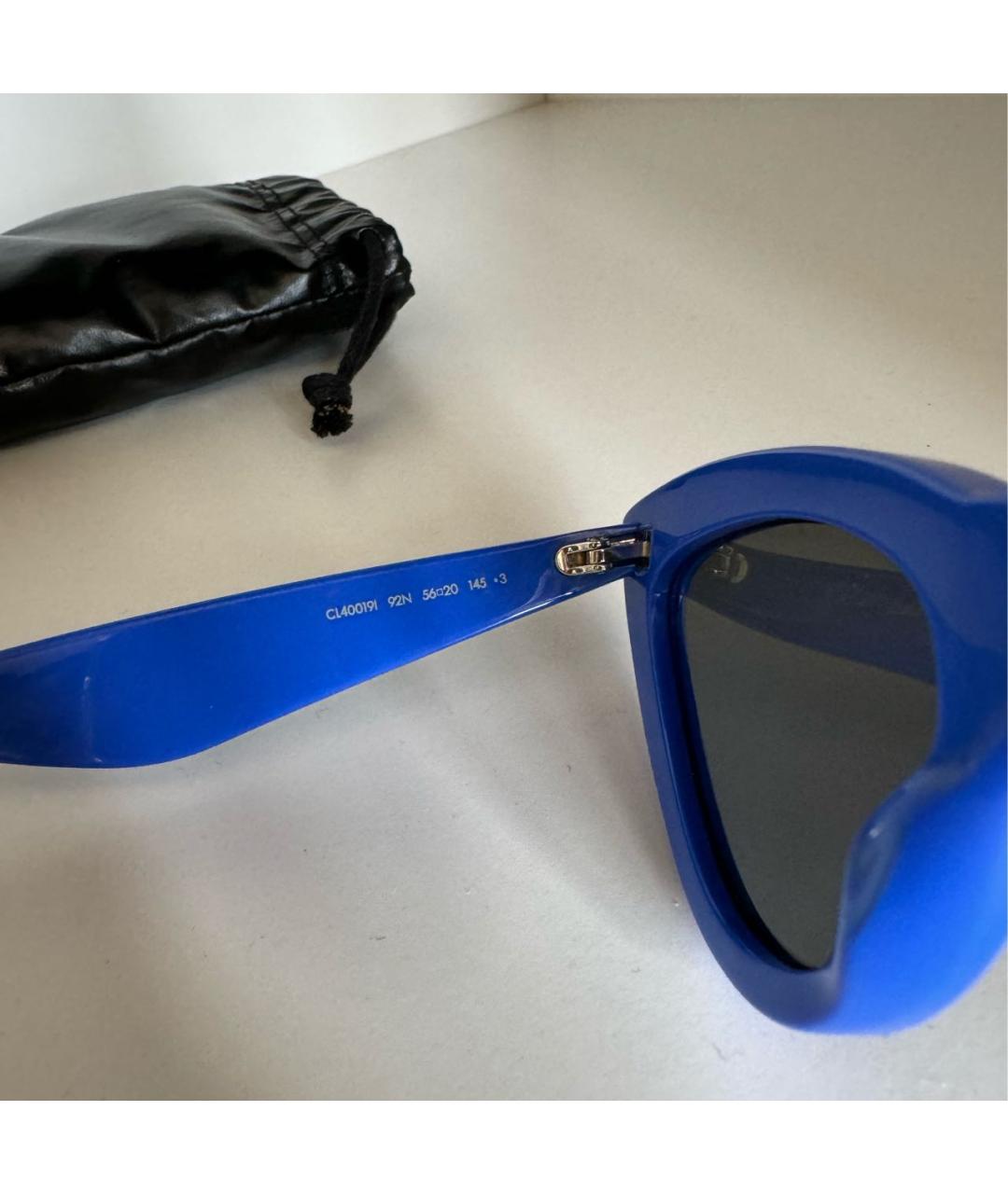 CELINE PRE-OWNED Синие пластиковые солнцезащитные очки, фото 8