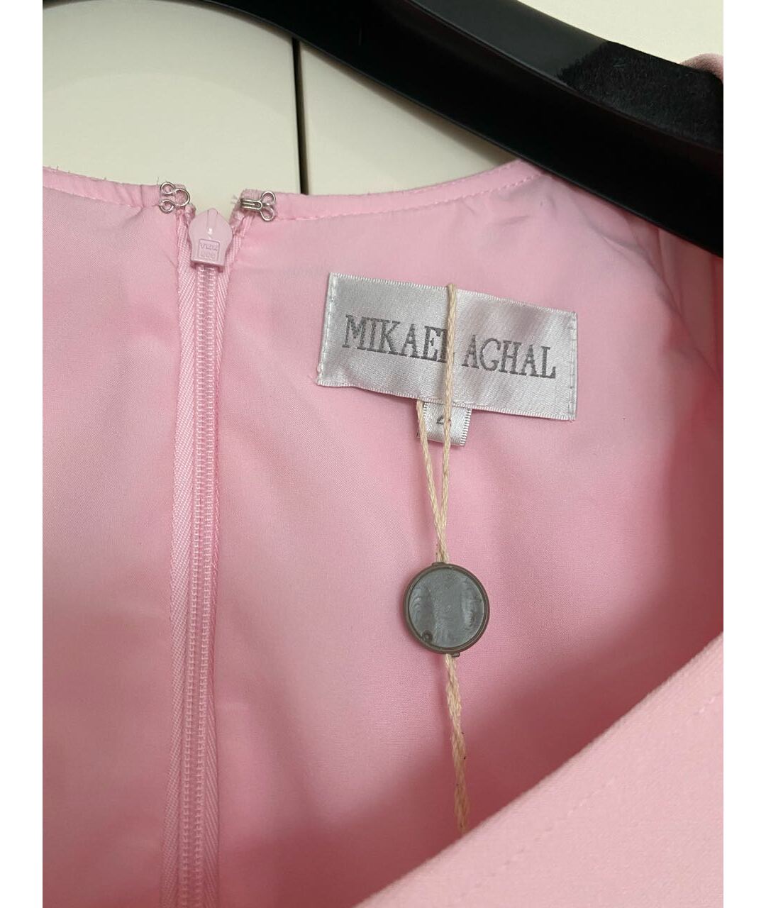 Mikael Aghal Розовое полиэстеровое коктейльное платье, фото 2