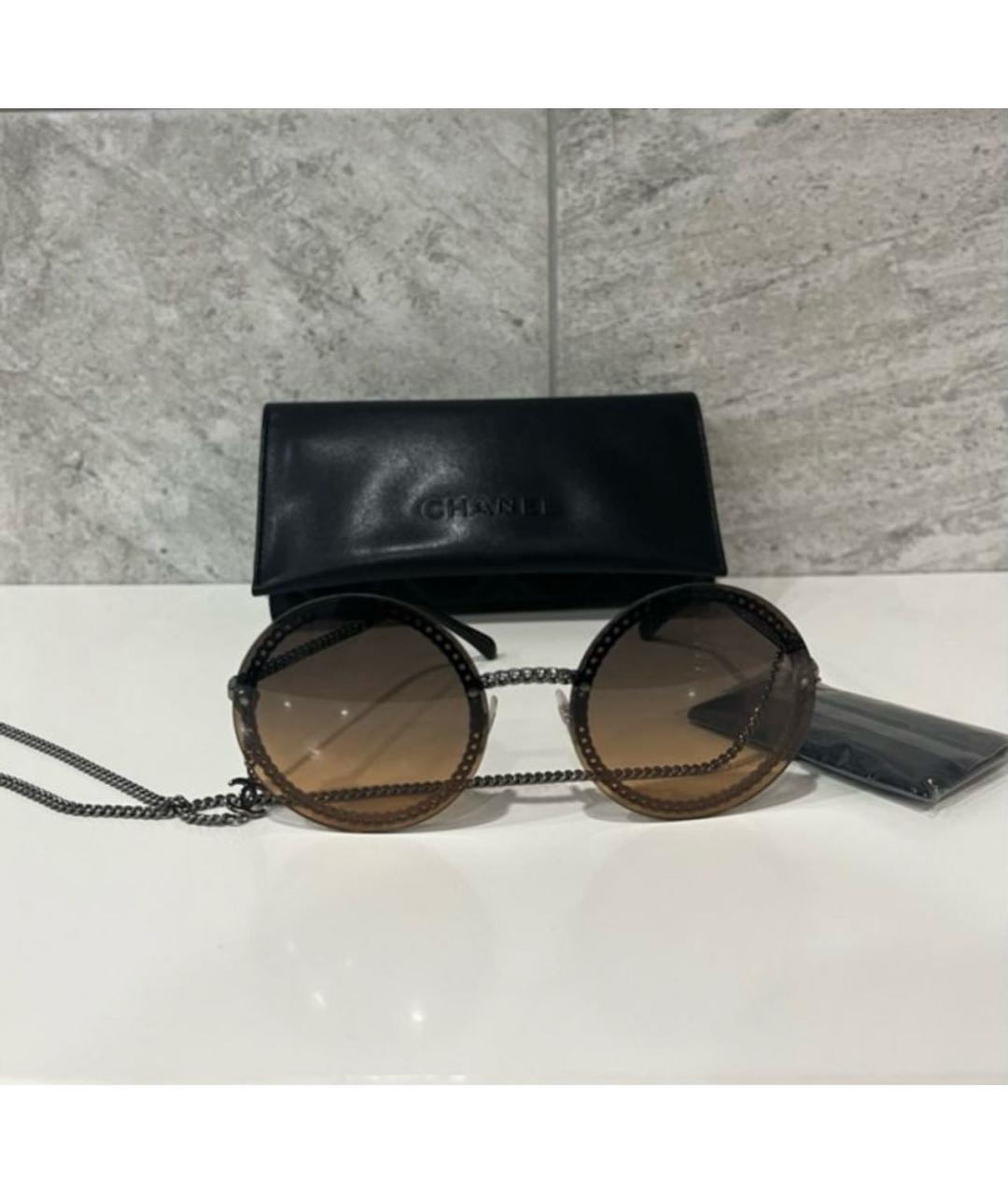 CHANEL PRE-OWNED Мульти металлические солнцезащитные очки, фото 3