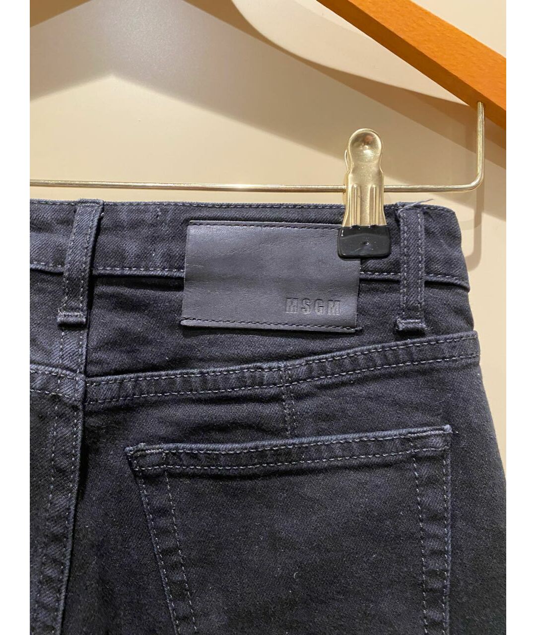 MSGM Черные хлопковые джинсы слим, фото 4