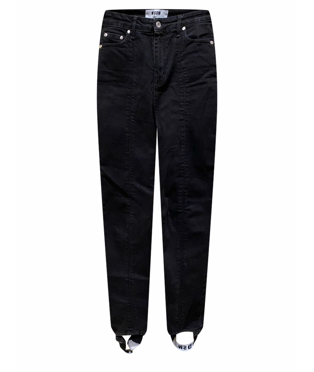 MSGM Черные хлопковые джинсы слим, фото 1