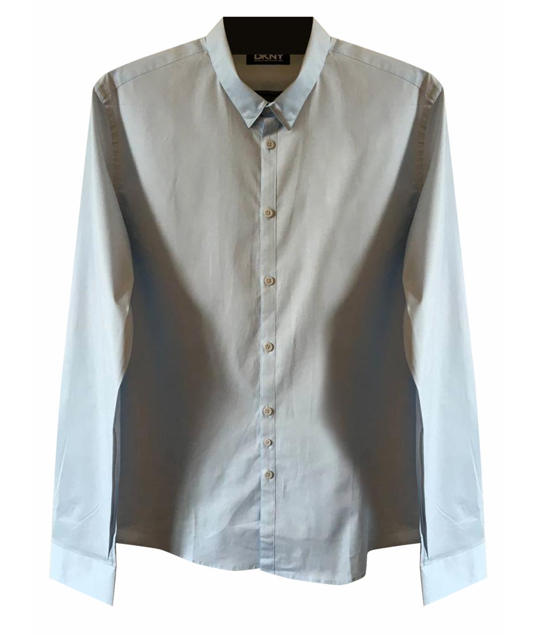DKNY Голубая хлопковая кэжуал рубашка, фото 1