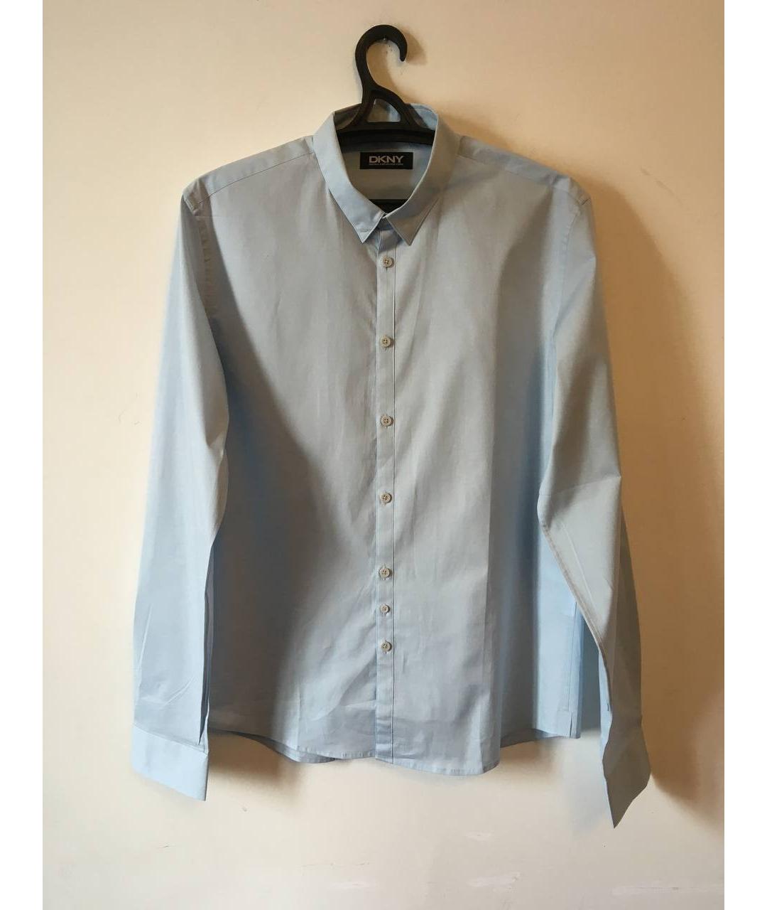DKNY Голубая хлопковая кэжуал рубашка, фото 8