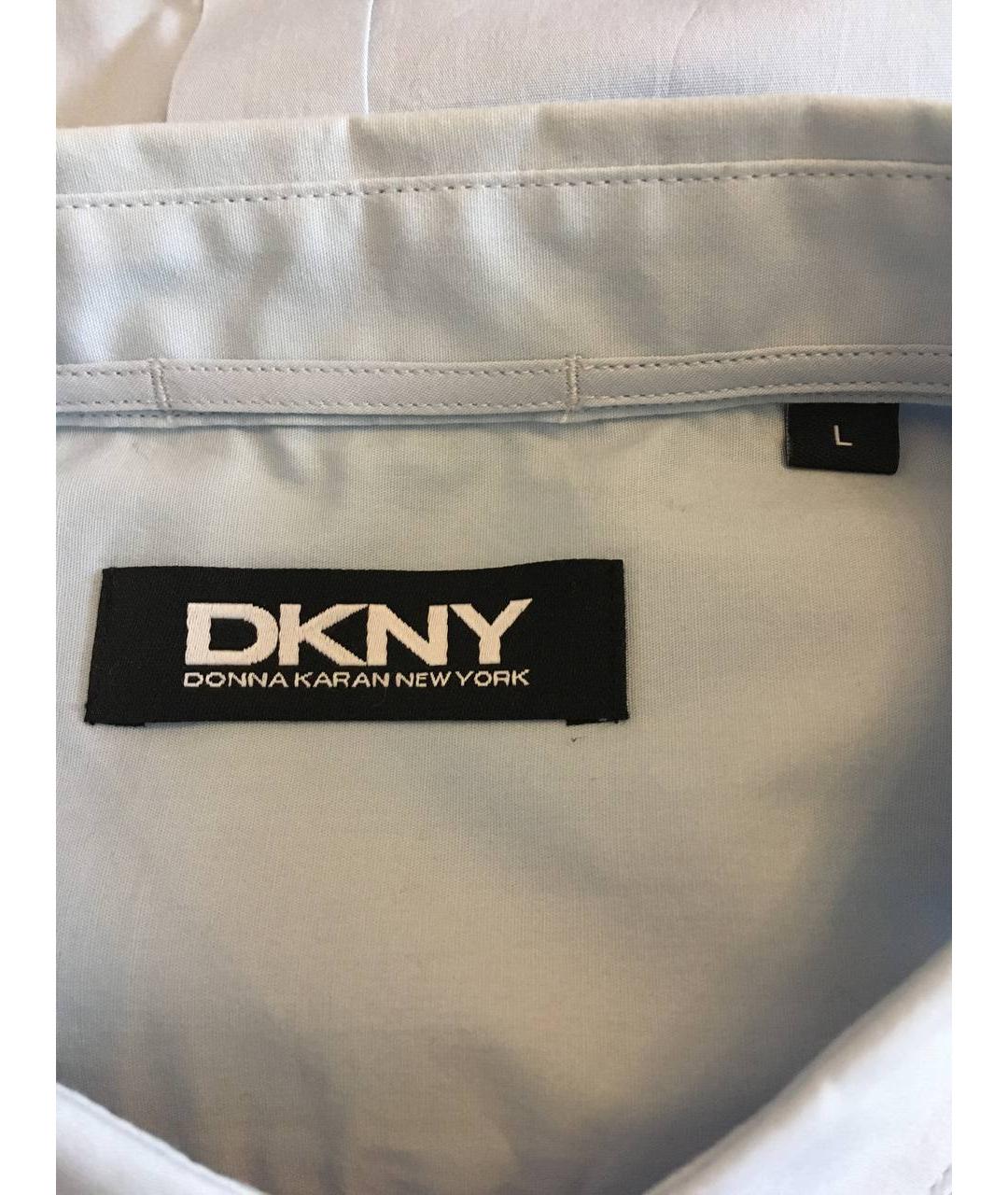 DKNY Голубая хлопковая кэжуал рубашка, фото 3