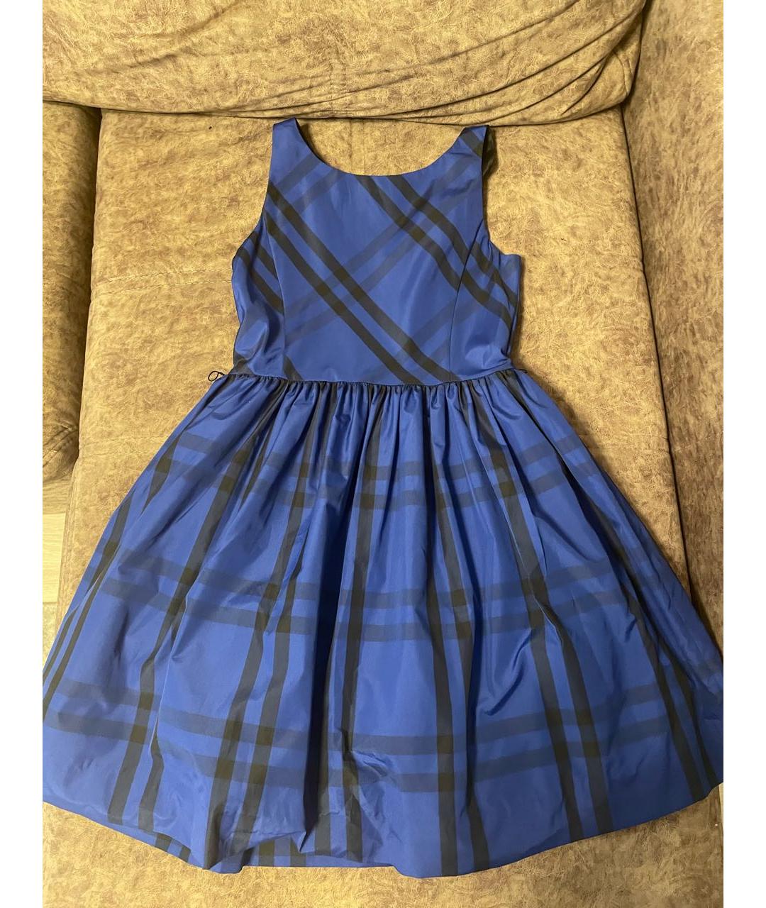 RALPH LAUREN Темно-синее полиамидовое вечернее платье, фото 5