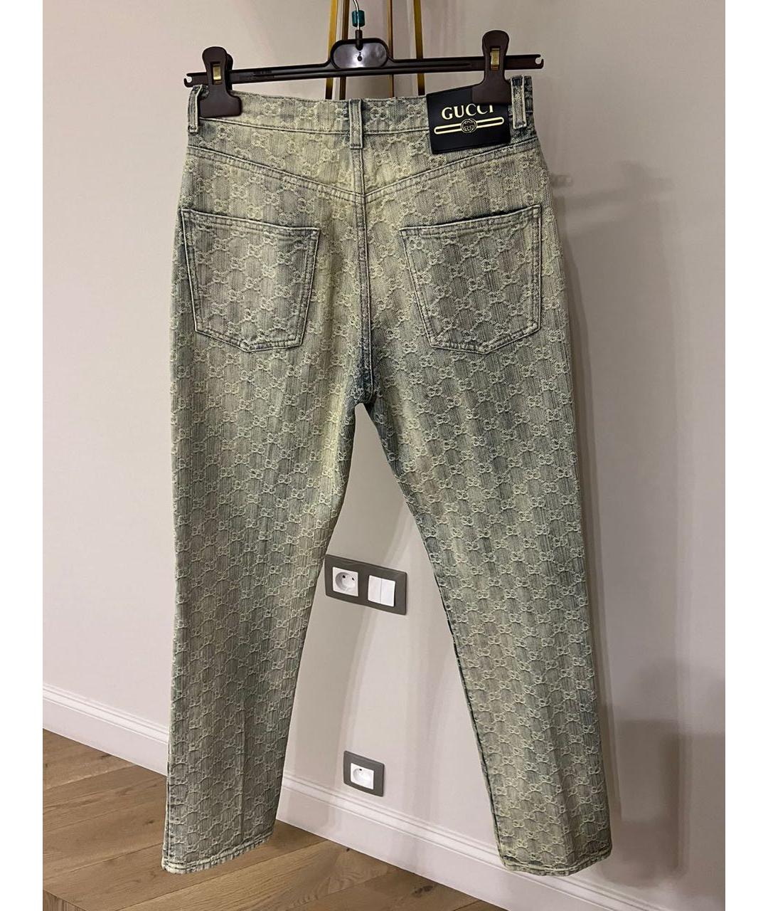 GUCCI Хлопковые прямые джинсы, фото 4