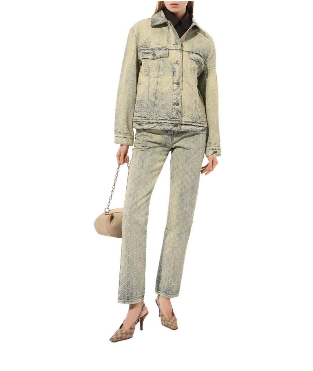 GUCCI Хлопковые прямые джинсы, фото 3