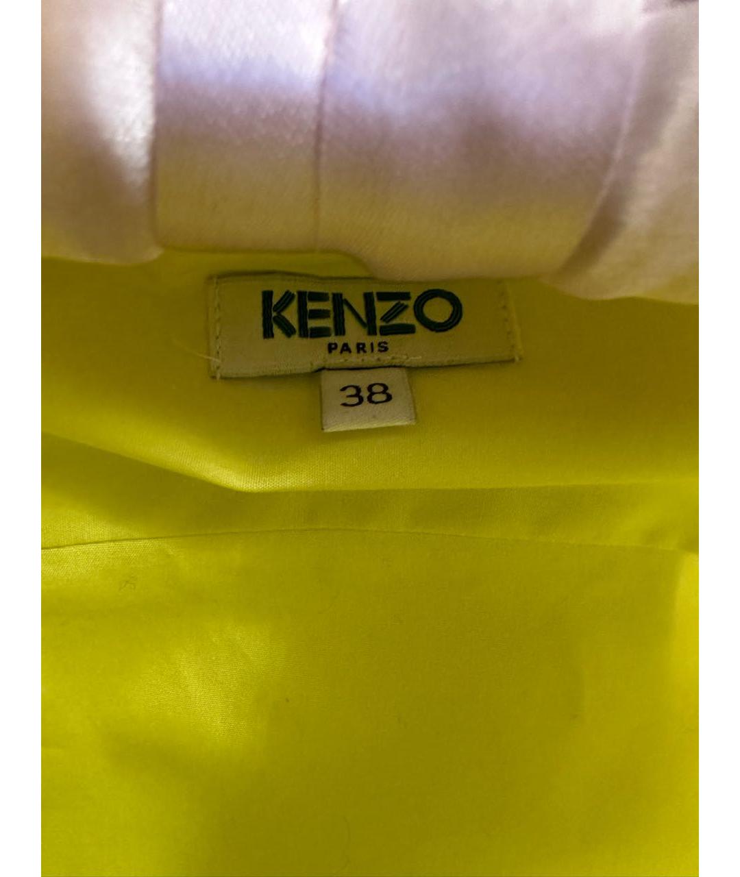 KENZO Желтая хлопковая рубашка, фото 5