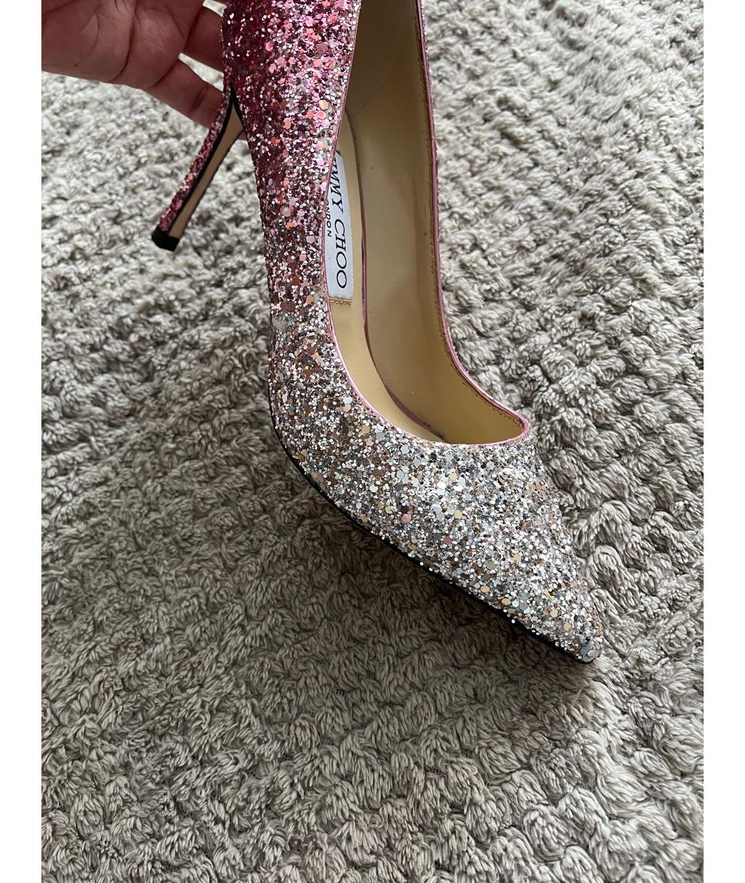 JIMMY CHOO Розовые кожаные туфли, фото 6