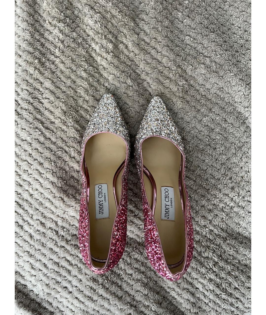JIMMY CHOO Розовые кожаные туфли, фото 3