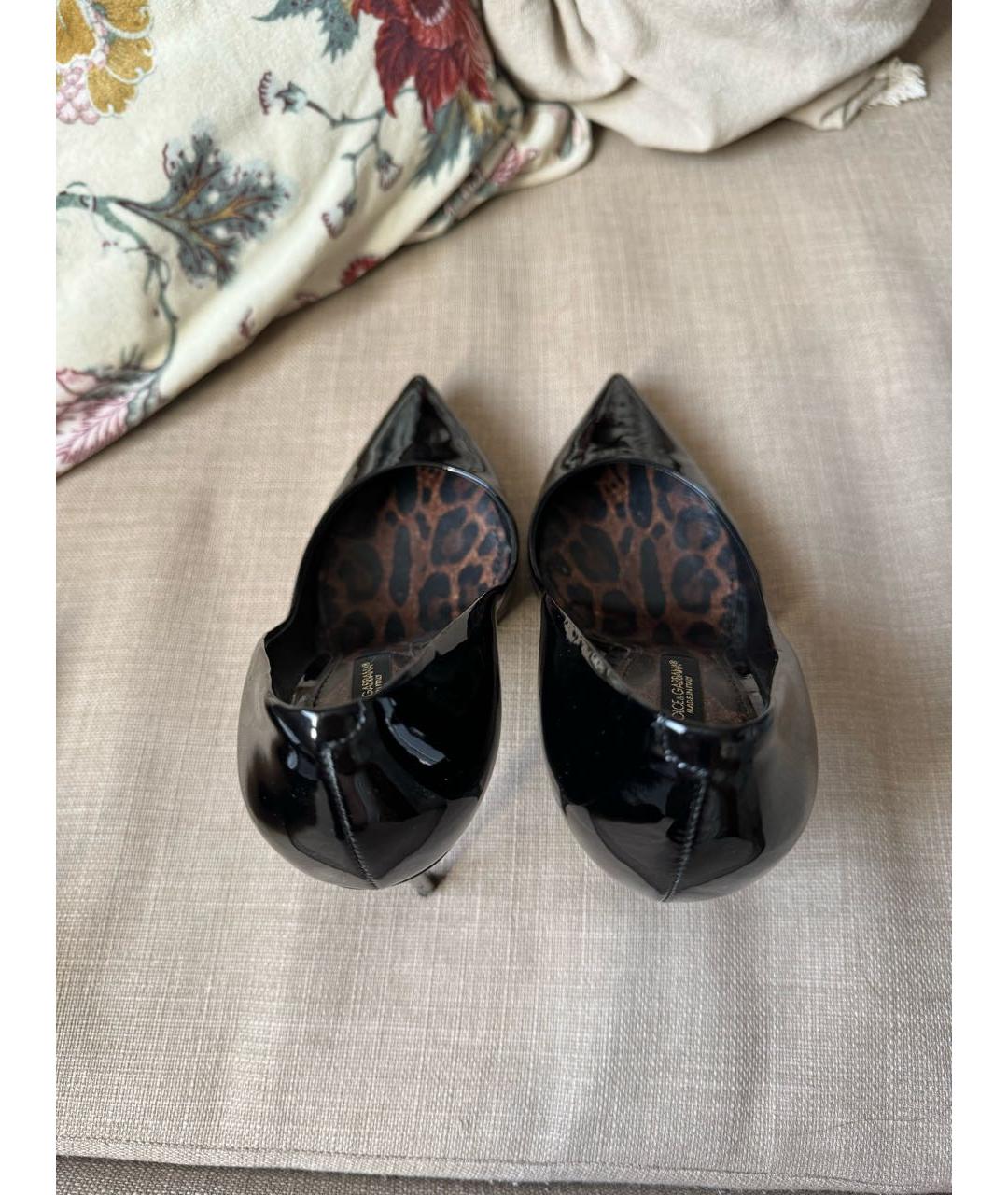 DOLCE&GABBANA Черные туфли из лакированной кожи, фото 3