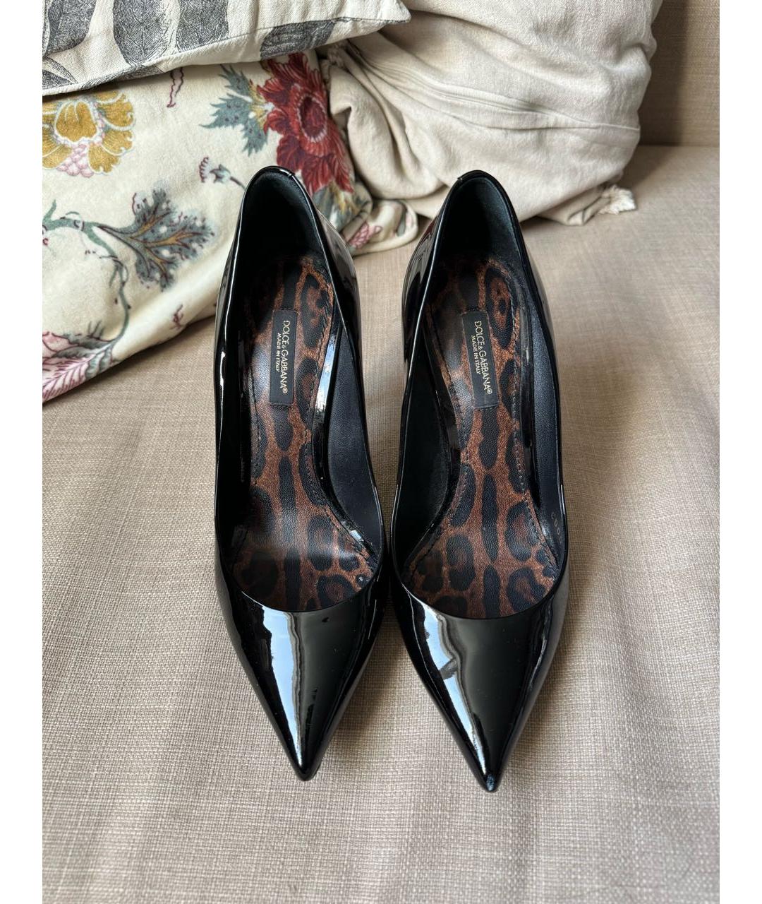 DOLCE&GABBANA Черные туфли из лакированной кожи, фото 2