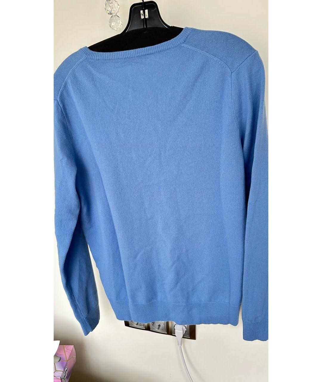 RALPH LAUREN Голубой кашемировый джемпер / свитер, фото 2