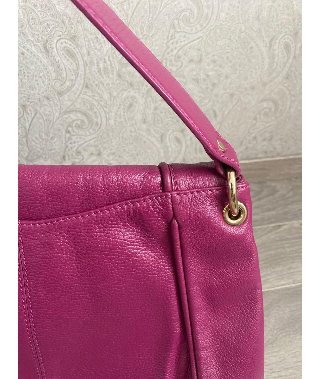 ICEBERG Розовая кожаная сумка с короткими ручками, фото 8