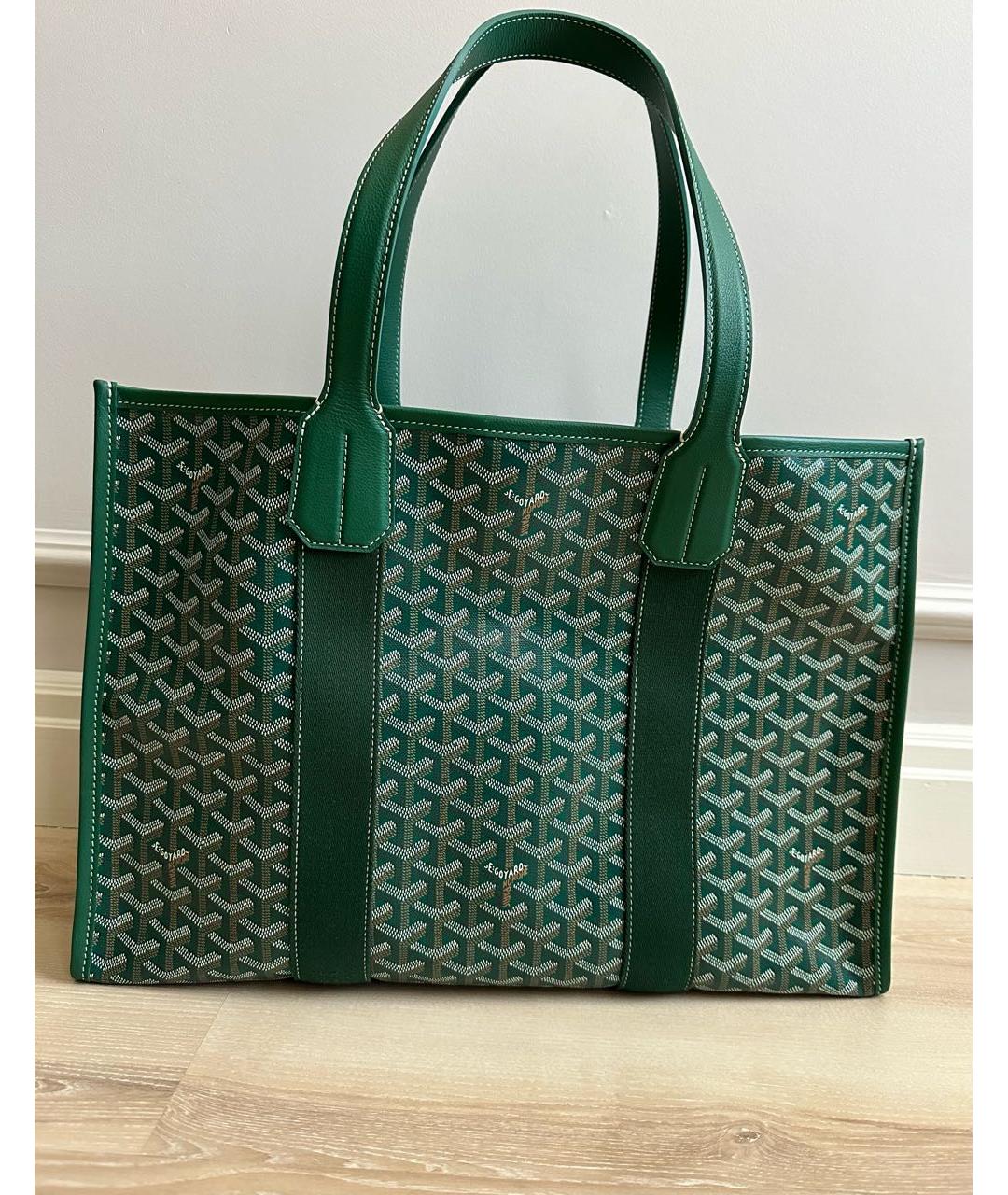 GOYARD Зеленая сумка тоут из искусственной кожи, фото 2