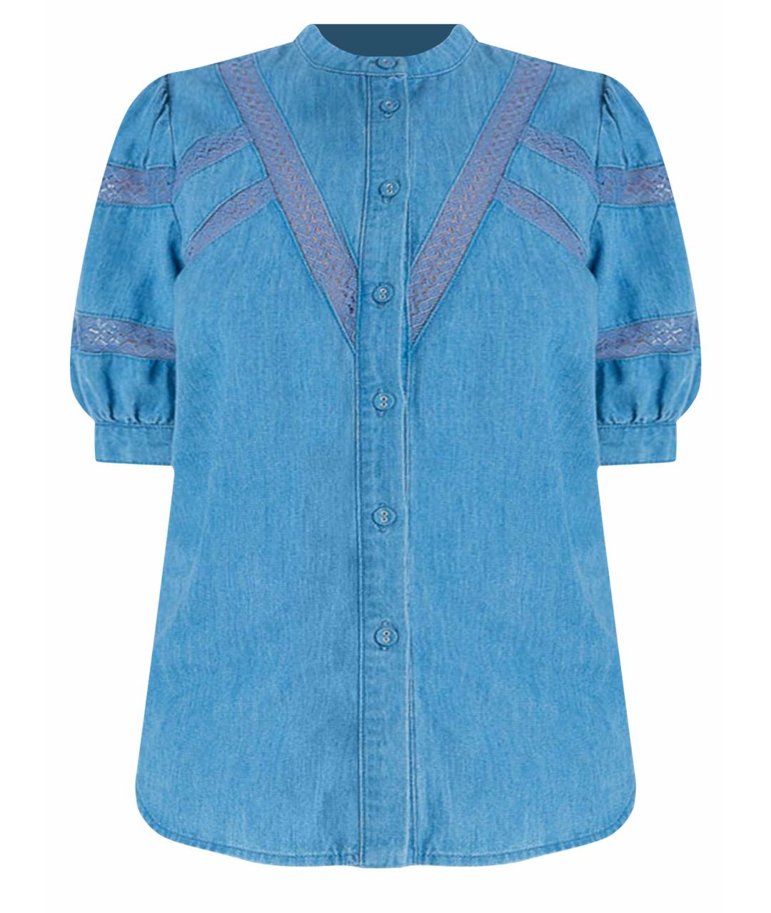 TWIN-SET Синяя хлопковая блузы, фото 1