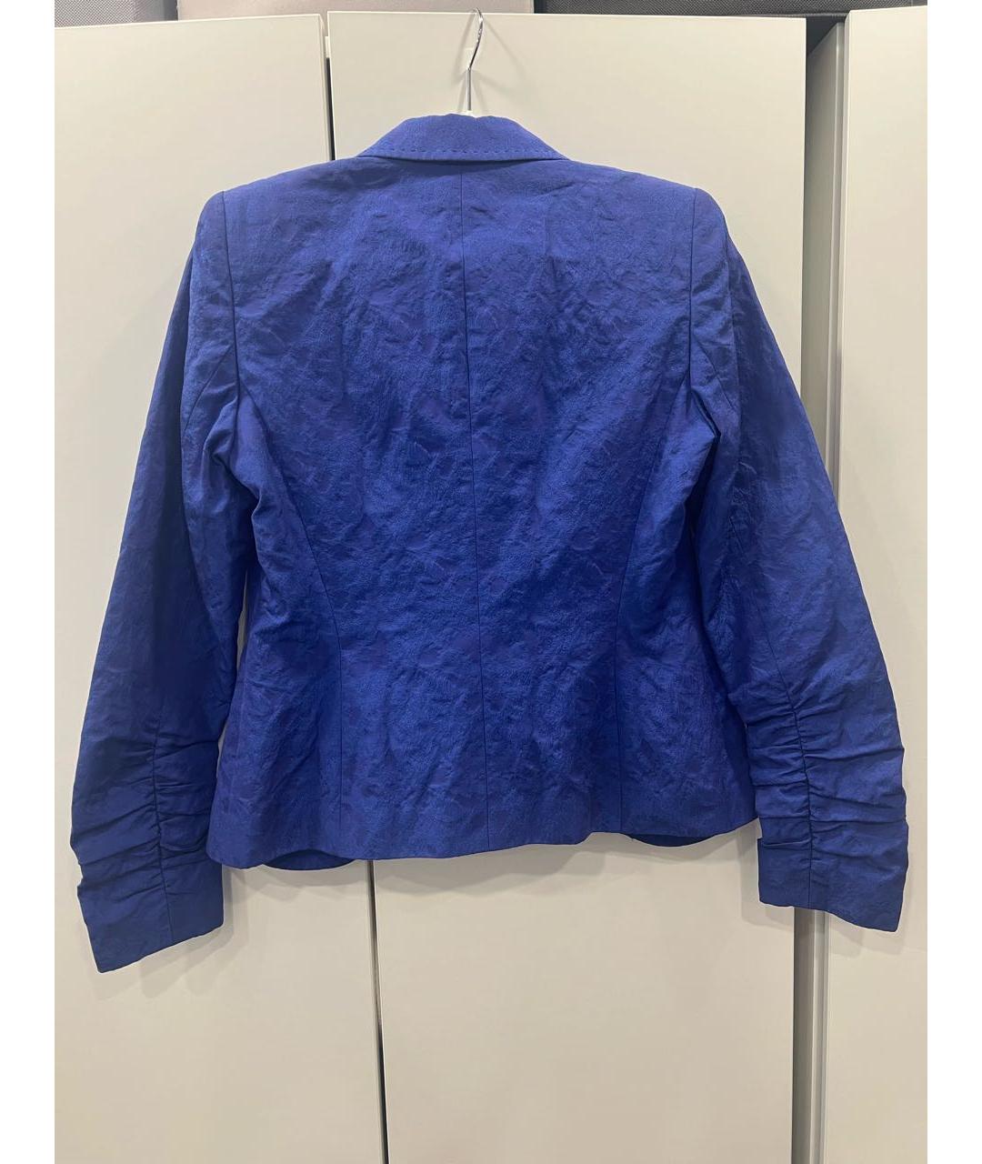 ESCADA Синий хлопко-эластановый жакет/пиджак, фото 2