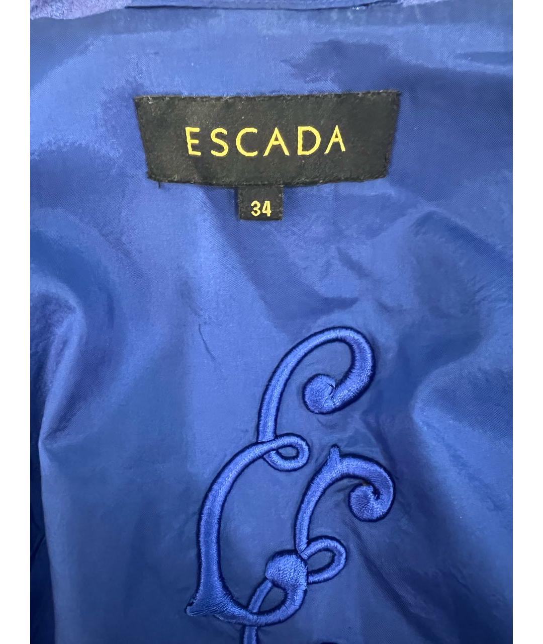 ESCADA Синий хлопко-эластановый жакет/пиджак, фото 3