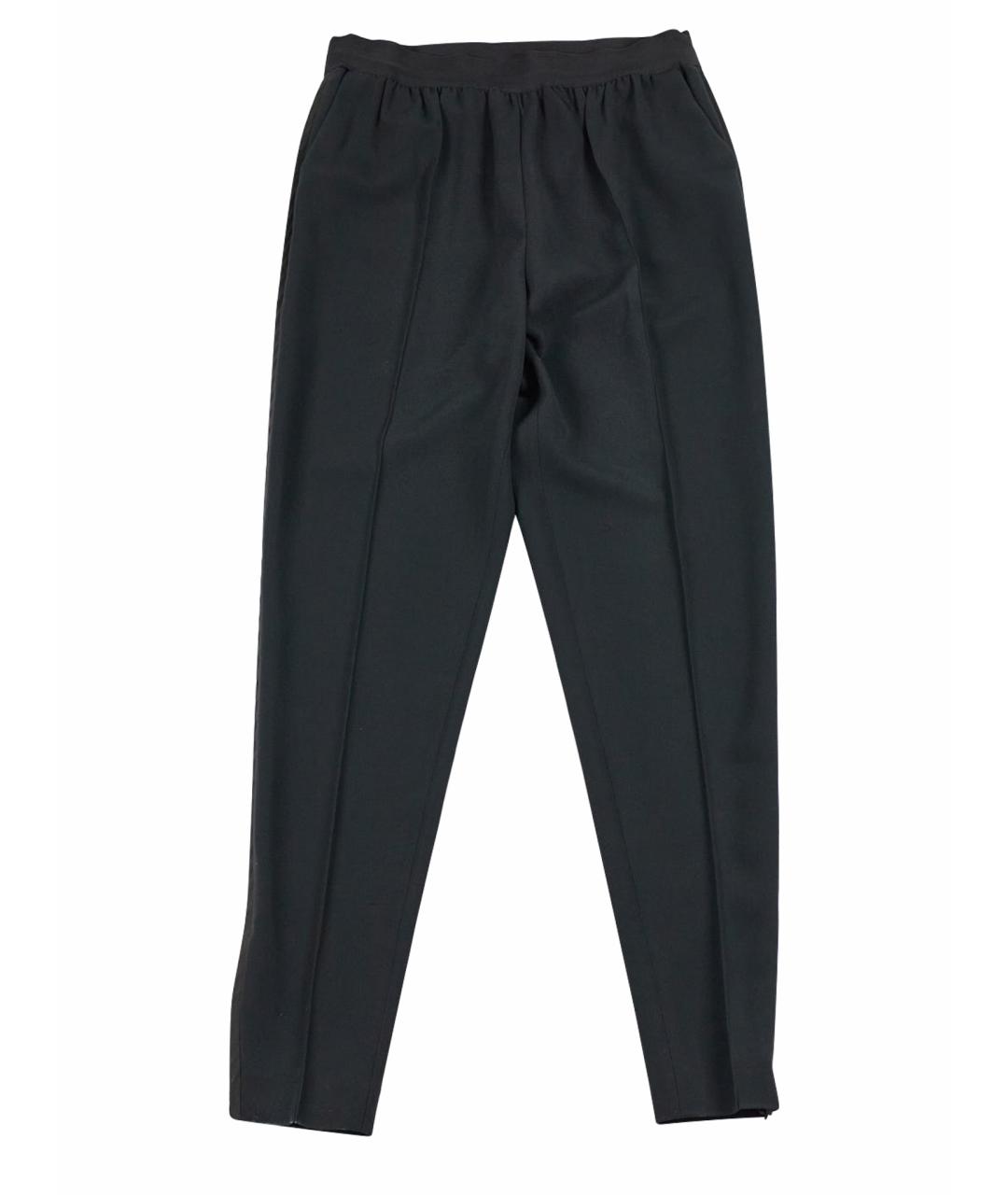 CELINE Черные вискозные брюки широкие, фото 1