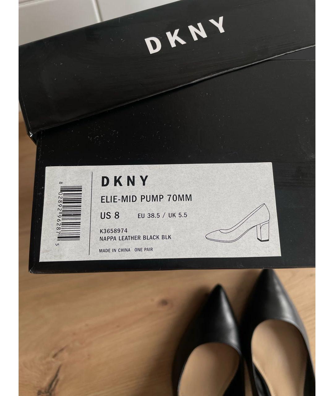 DKNY Черные кожаные туфли, фото 8