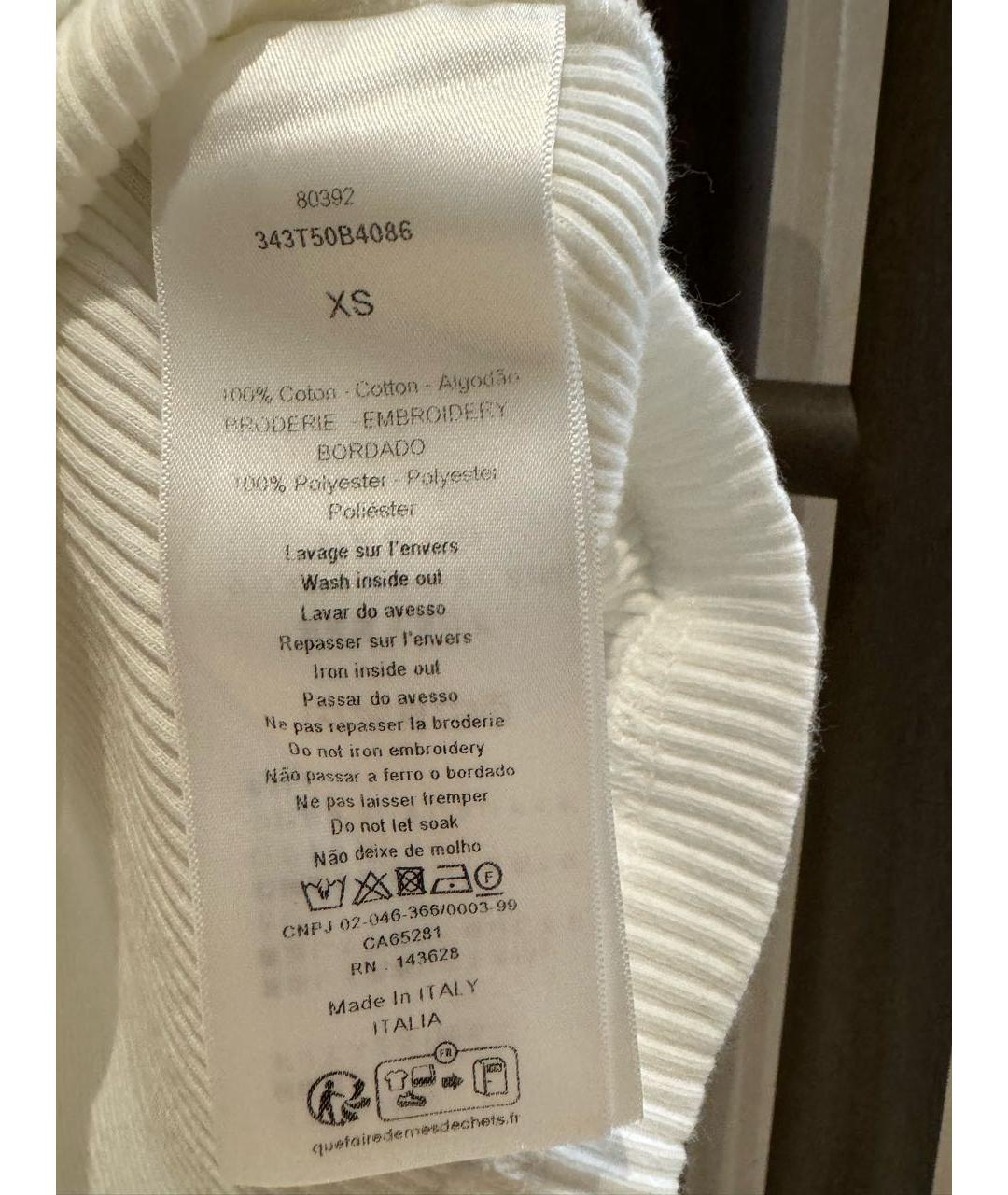 CHRISTIAN DIOR Белая хлопковая майка, фото 8