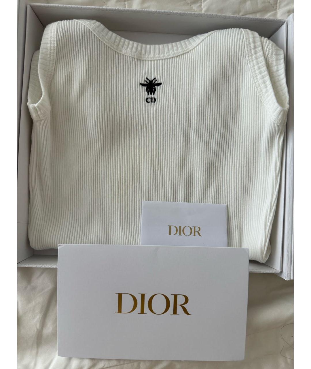 CHRISTIAN DIOR Белая хлопковая майка, фото 5