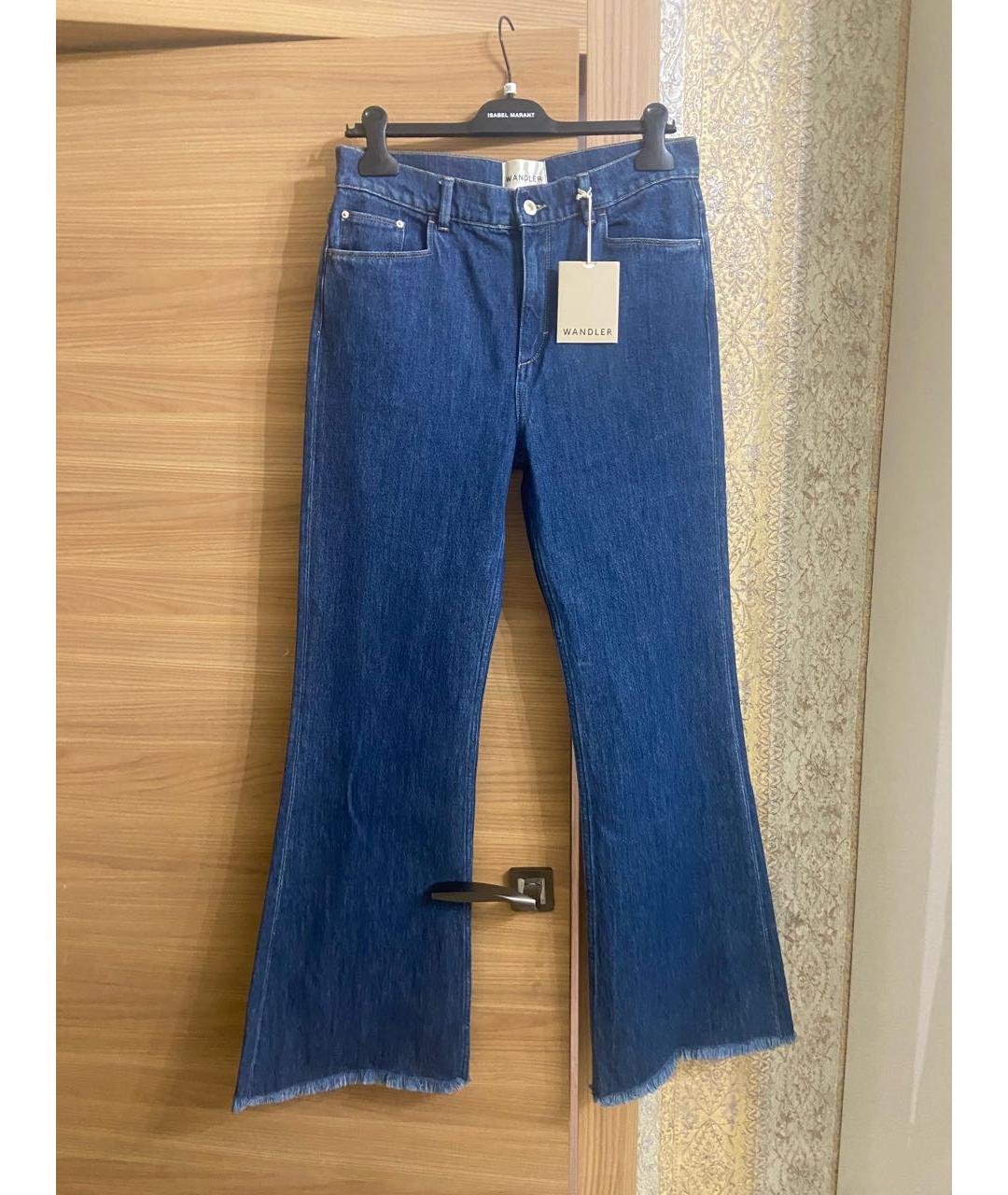 WANDLER Синие хлопковые джинсы клеш, фото 9