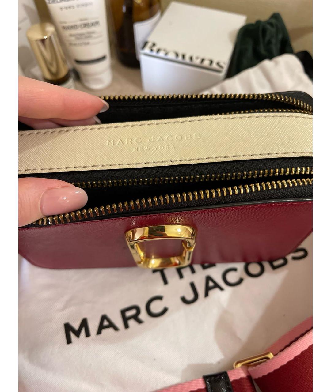 MARC JACOBS Бордовая кожаная сумка через плечо, фото 4