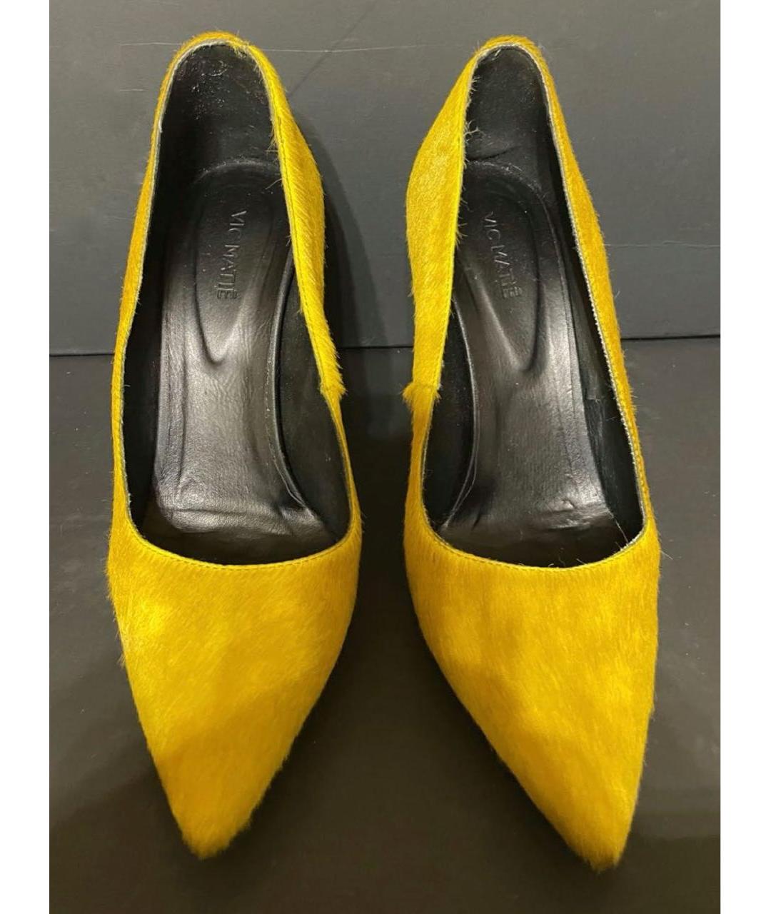 VIC MATIE Желтые кожаные туфли, фото 2