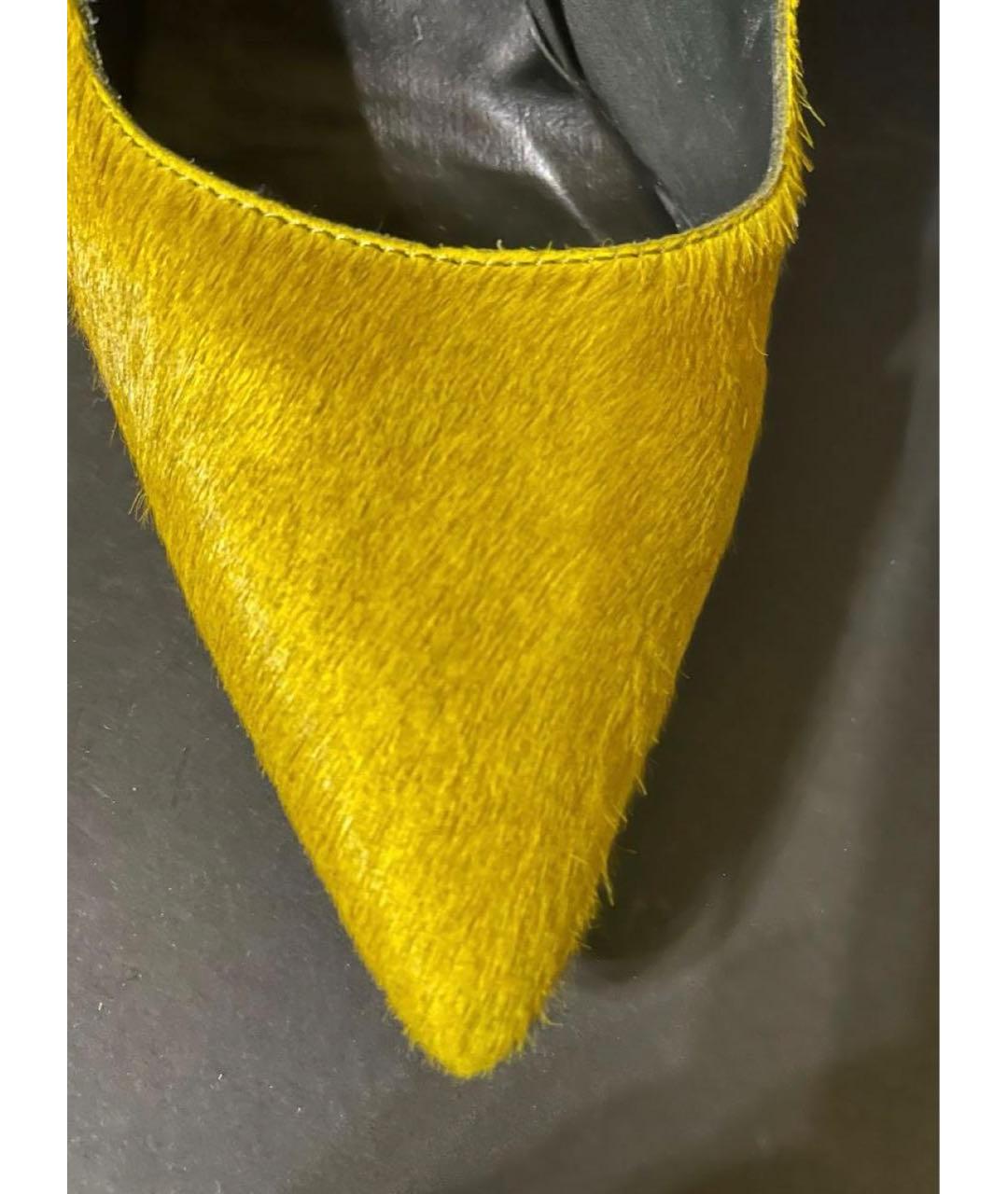 VIC MATIE Желтые кожаные туфли, фото 4