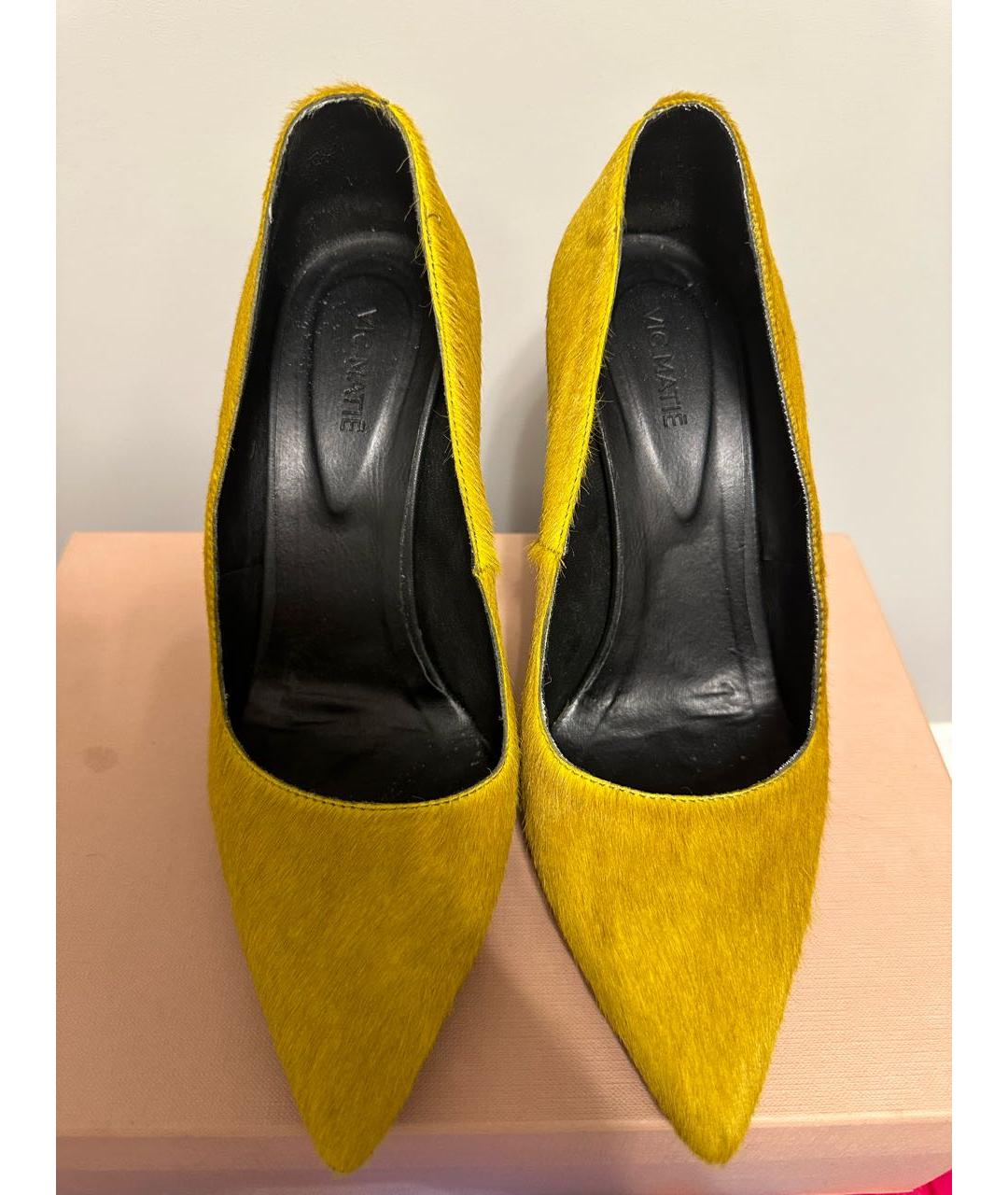 VIC MATIE Желтые кожаные туфли, фото 7