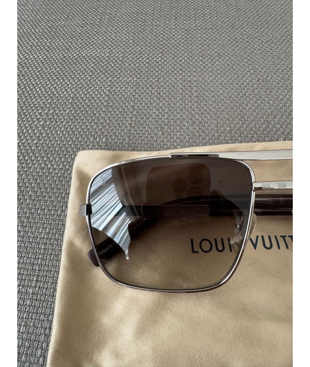 LOUIS VUITTON Коричневые пластиковые солнцезащитные очки, фото 4
