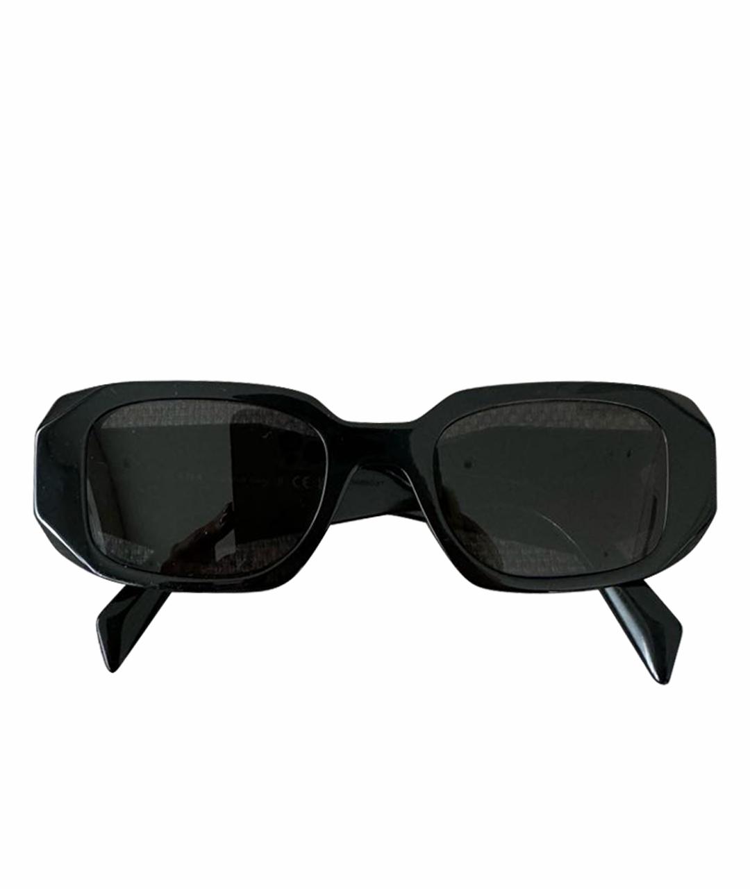 PRADA Черные пластиковые солнцезащитные очки, фото 1