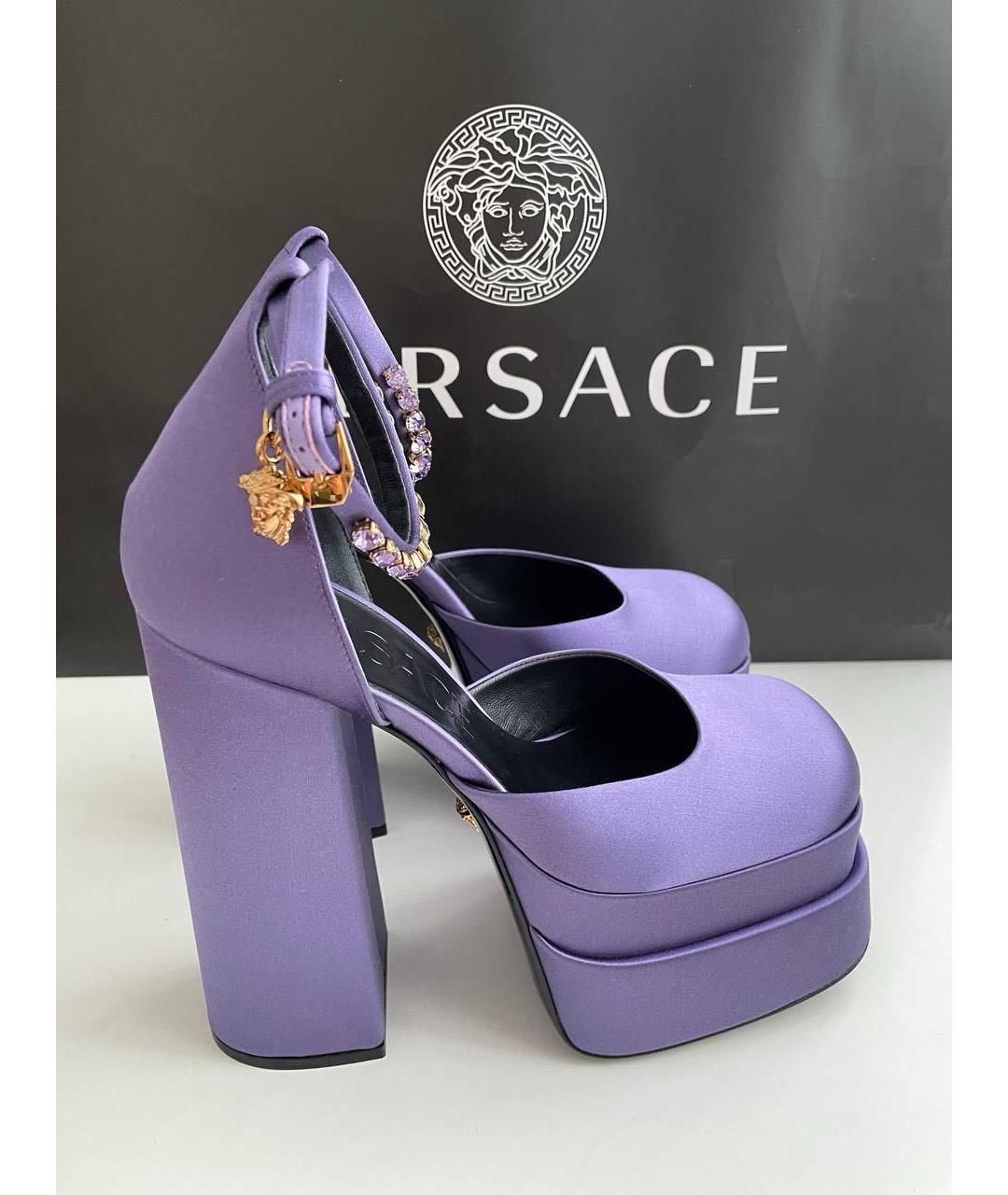 VERSACE COLLECTION Фиолетовые туфли, фото 9