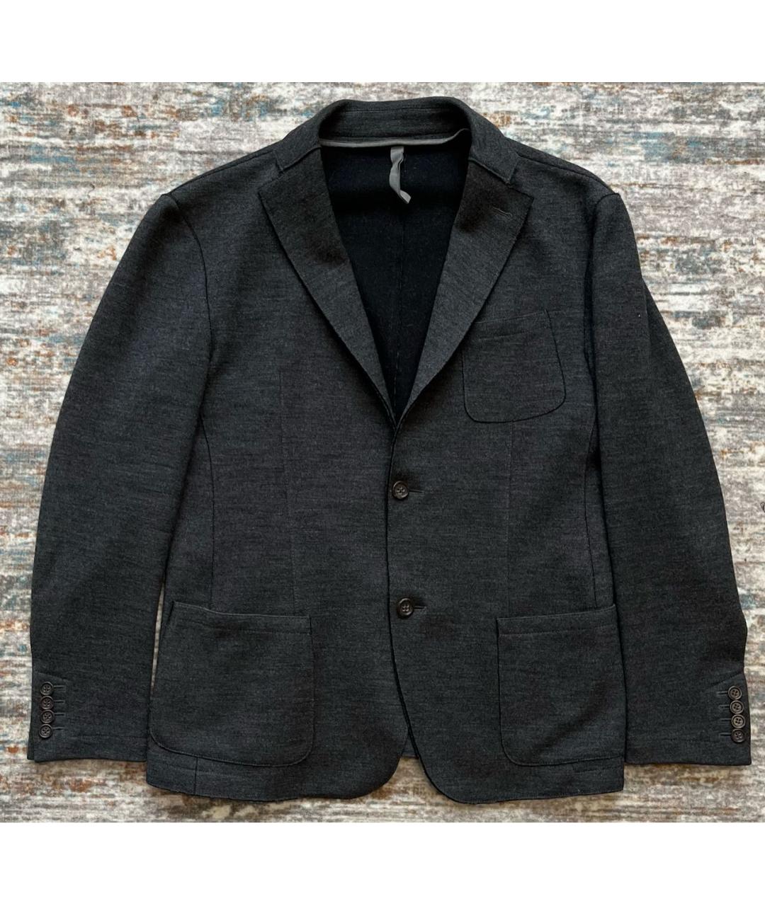 BOGNER Серый шерстяной пиджак, фото 9