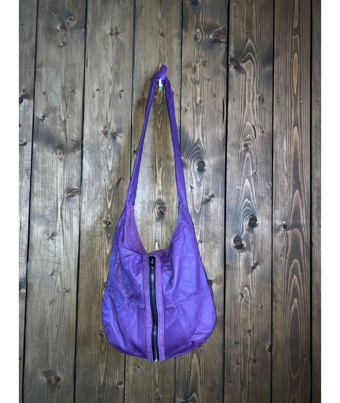 ALEXANDER WANG Фиолетовая кожаная сумка тоут, фото 3
