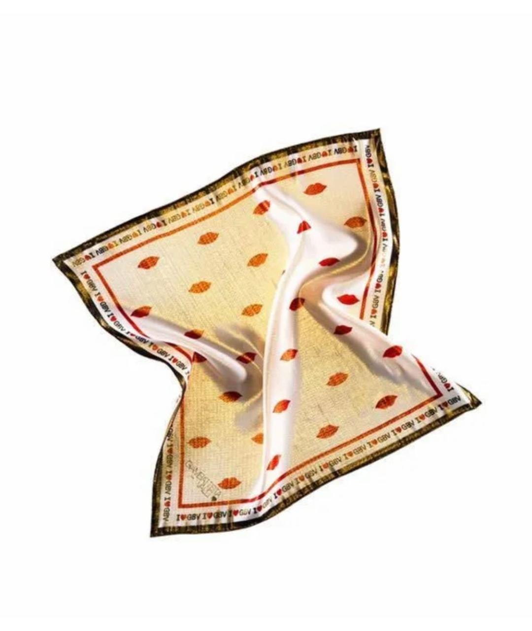 GIAMBATTISTA VALLI Бежевый шелковый платок, фото 2