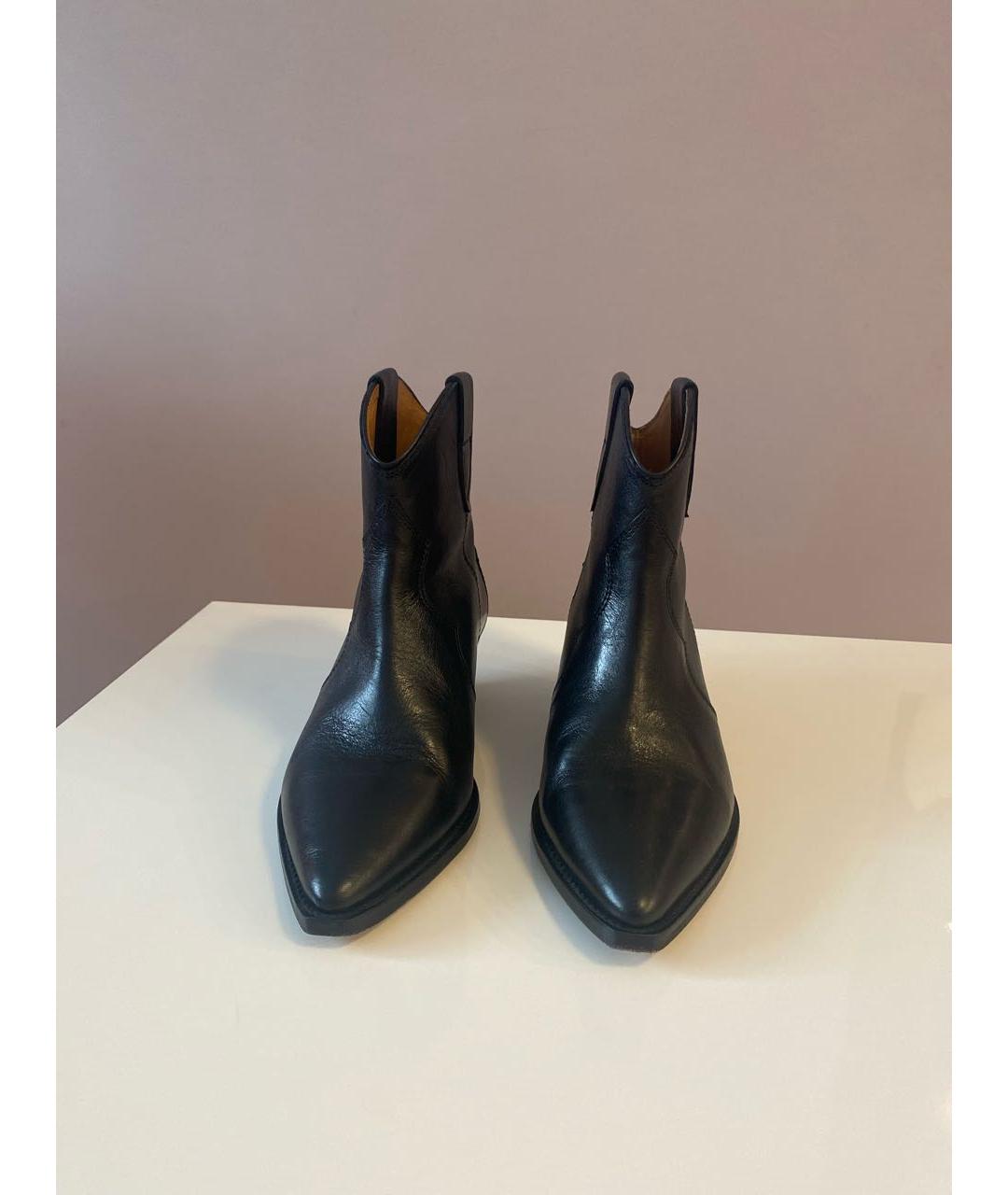 ISABEL MARANT Черные кожаные ботинки, фото 2