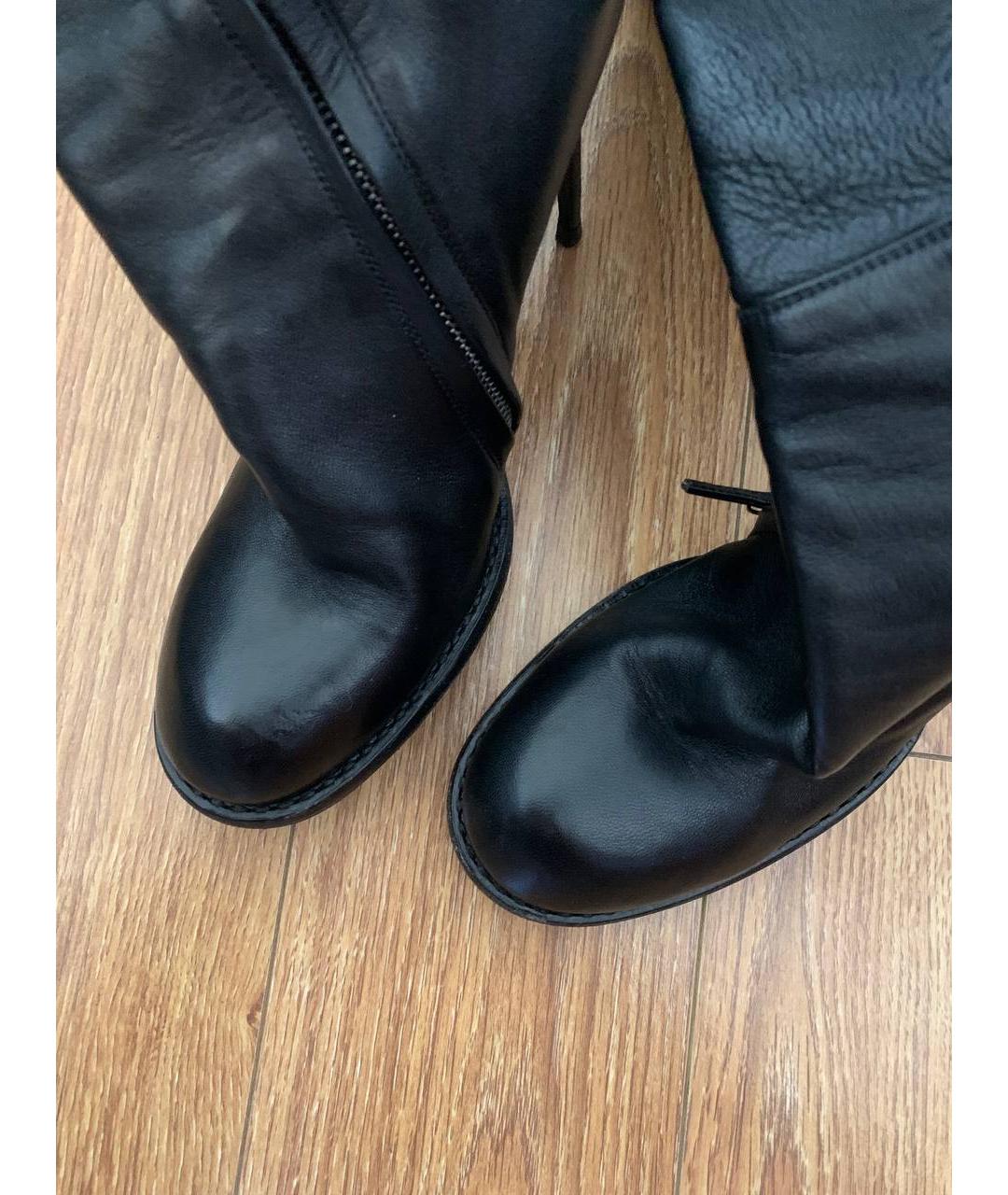 HAIDER ACKERMANN Черные кожаные сапоги, фото 4