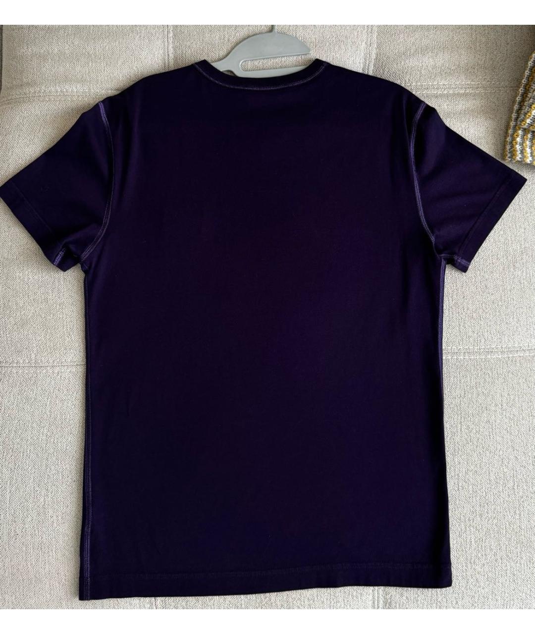DOLCE&GABBANA Фиолетовая хлопковая футболка, фото 3