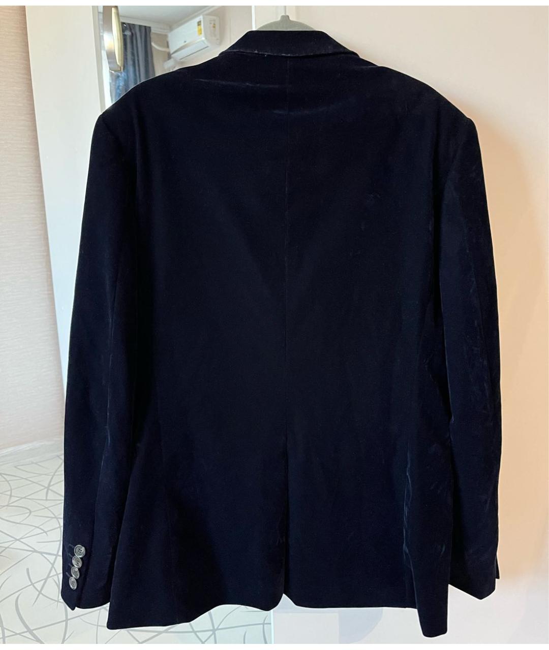 BURBERRY Темно-синий шерстяной жакет/пиджак, фото 3