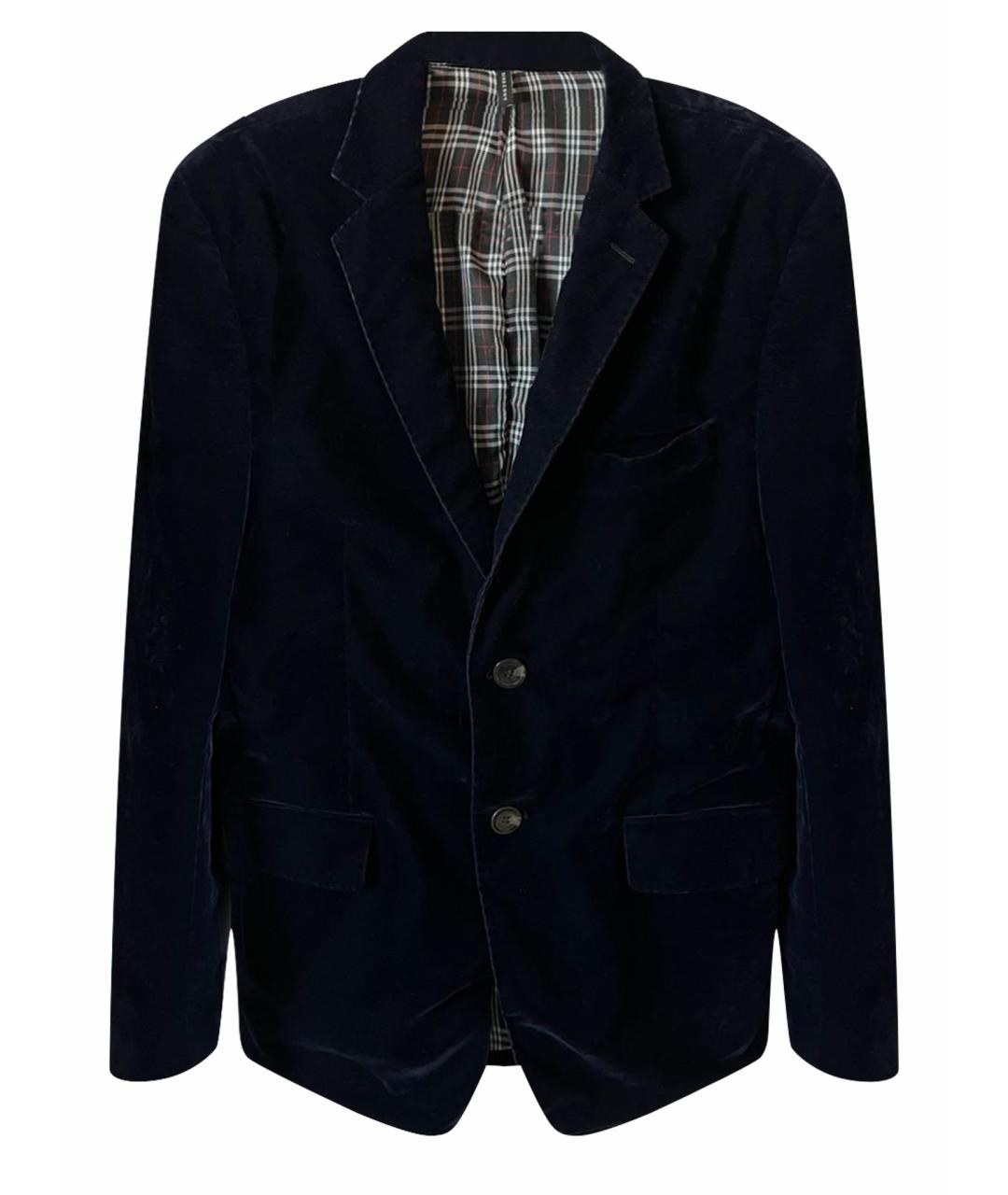 BURBERRY Темно-синий шерстяной жакет/пиджак, фото 1