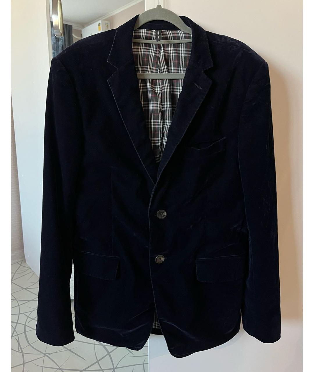 BURBERRY Темно-синий шерстяной жакет/пиджак, фото 9