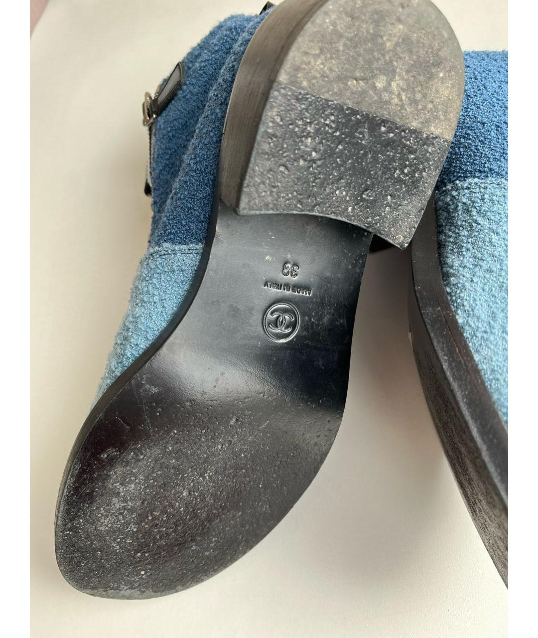 CHANEL PRE-OWNED Синие ботинки, фото 8
