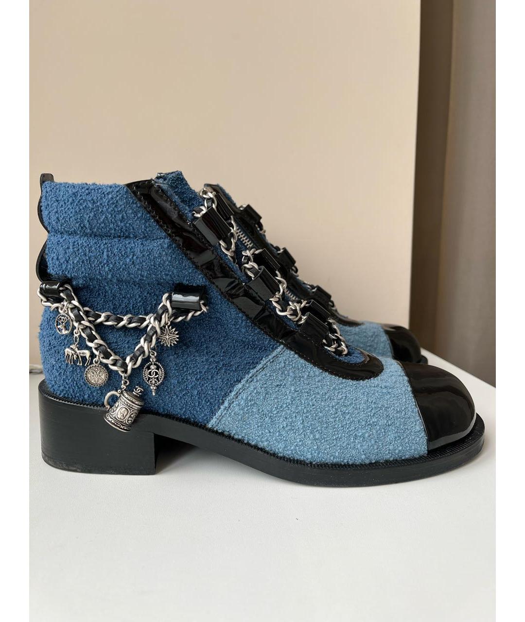 CHANEL PRE-OWNED Синие ботинки, фото 9