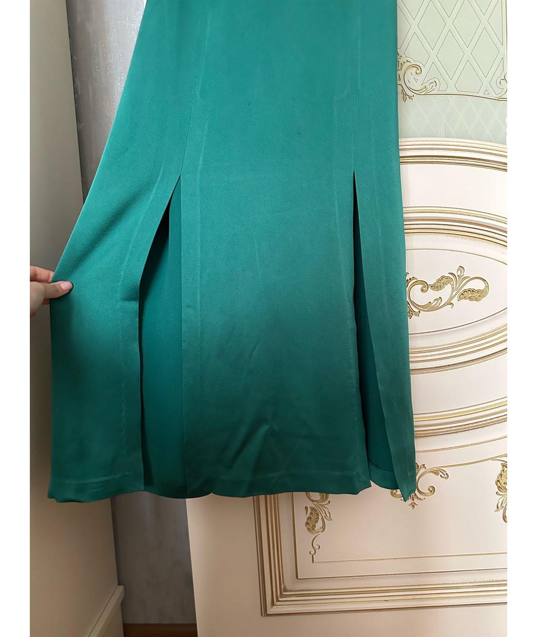 TWIN-SET Зеленые ацетатное вечернее платье, фото 5