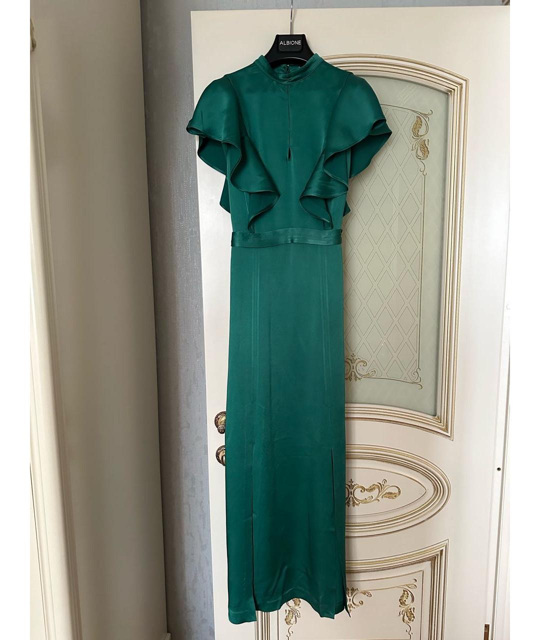 TWIN-SET Зеленые ацетатное вечернее платье, фото 8