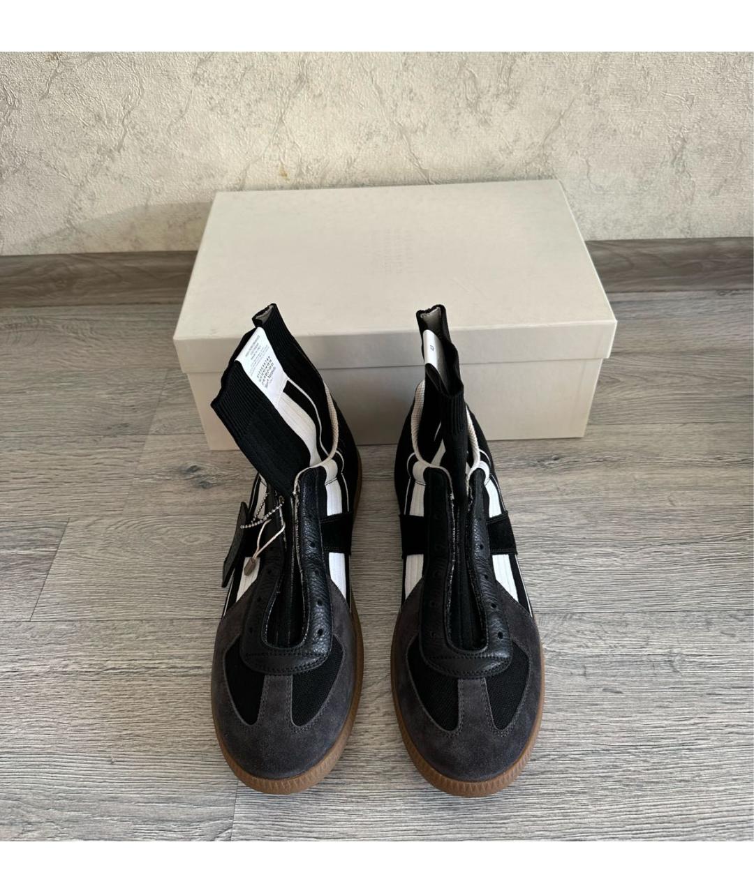 MAISON MARGIELA Черные низкие кроссовки / кеды, фото 2